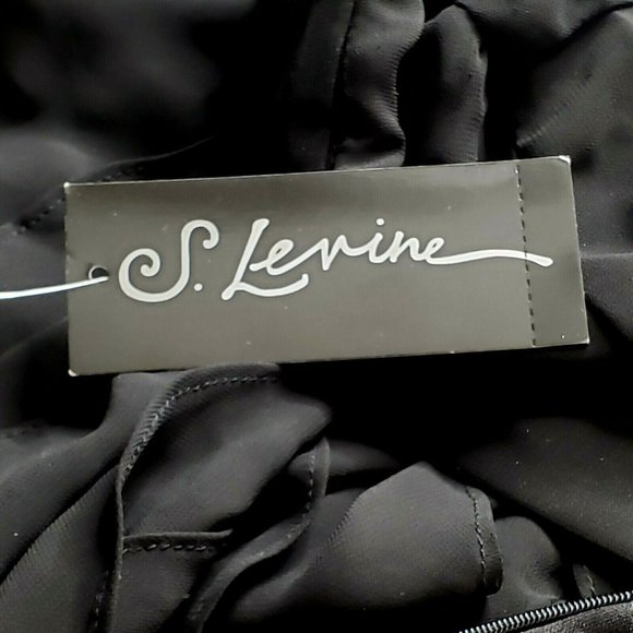 S. Levine Black High Low Tiered Ruffle Skirt Chiffon 9305252D - Picture 7 of 7